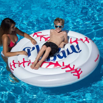 Inflatable Swimming Pool Lounging Cool Sport Giant Baseball Island 60"