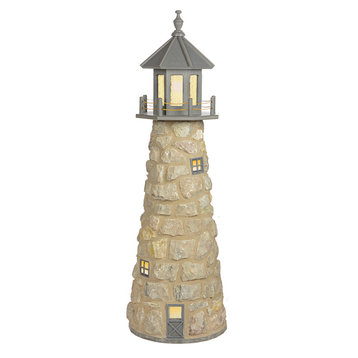 Stone Lighthouse, Light Gray, 5 Foot
