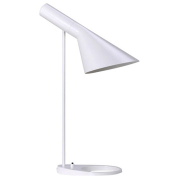 Simple Design Home Iron Desk Lamp, White
