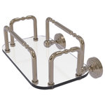 Allied Brass - Waverly Place Wall Mounted Guest Towel Holder, Antique Pewter - This elegant wall mounted guest towel tray will add style and convenience to your bathroom decor. Ideally sized to hold your favorite guest towels or a standard box of Kleenex Tissues. Keep your vanity top organized and clutter free with this wall mounted accessory.  Tempered glass and brass rails are used to make this item sturdy and stylish. Any of our lifetime designer finishes will provide a lifetime of use.