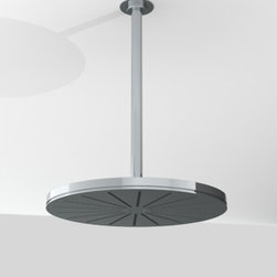 Vola 060A+200 Round Ceiling-Mounted Showerhead with Arm and Rosette - Products