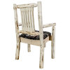 Montana Woodworks Transitional Wood Captain's Chair in Natural