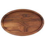 BigWood Boards - BigWood Boards Oval Walnut Trencher Board - From cutting to serving, this versatile cutting board is great for food preparation and makes a beautiful addition to your kitchen. Proudly made in the USA from wood that is responsibly sourced. Crafted of Walnut, a wood that naturally resists bacteria growth and will withstand every day use for many years. Non-slip rubber feet keep the board in place and the perimeter groove catches juices which keeps the mess on the board and off the counter. Easy to care for using soap and warm water to clean and regular oiling to maintain.