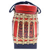 Novica Handmade Lanna Letter In Medium Decorative Bamboo Jar
