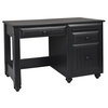 Mission Style Computer Desk With Pull-Out Keyboard Treasures, Antique Black