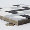 8"x8" Sahara Handmade Cement Tile, Black/Gray, Set of 12