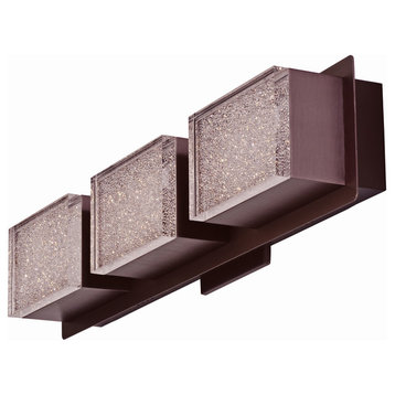ET2 E24463-160 Pizzazz 3 Light 23"W LED 3000K Wall Sconce - Coffee