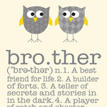 Ellen Crimi-Trent - Brother Print, 8" - Super cute print for a boys room!!