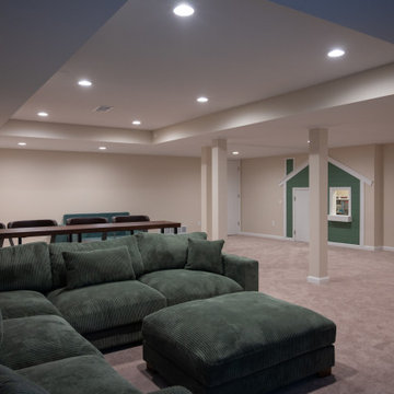 Finished Basement with Kids Playhouse in West Bloomfield, MI