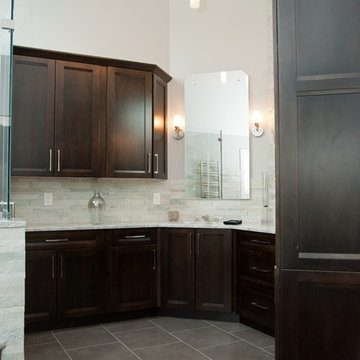 A Spa-styled, contemporary master bathroom