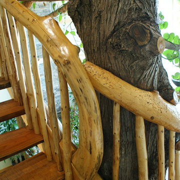 Custom Log Cabin Stairs