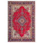 Bareens Designer Rugs - Vintage Antique Persian Tabriz Palmer Wool Rug - Create a new dimension of style in your space with this breath-taking antique hand knotted Persian rug. Made in Iran, this gorgeous hand-knotted rug features all vegetable dyes and 100% wool, adding luxurious texture and appearance. This gorgeous antique rug features an intricate design with a unique detailed border. Featuring an awe-inspiring color pallet and an intricate design handmade by skilled artisans is a great addition to any decor. Bring luxury and extravagance to your living space with this luxurious rug.