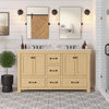 Tuscany 60" Bathroom Vanity, Drift Wood, Carrara Marble, Double