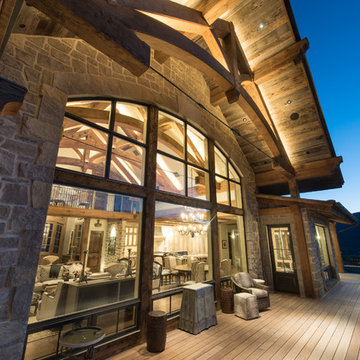Reclaimed Douglas Fir Timber Frame: Original Smooth Planed Patina