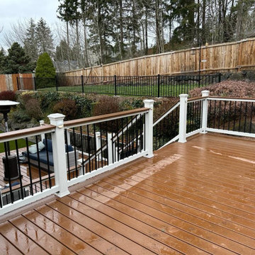 Multi-Level Backyard Deck & Railing Renovation