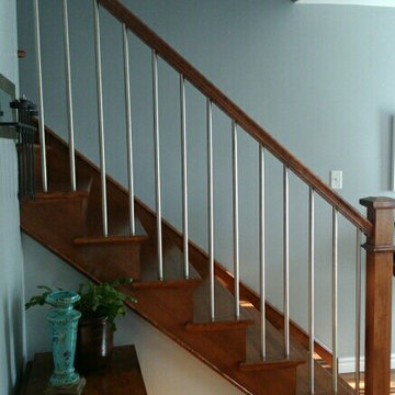 Hardwood Stairs & Stainless Steel Balusters