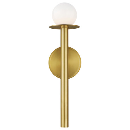 Kelly by Kelly Wearstler 1-Light Nodes Sconce, Burnished Brass