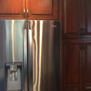 cabinet refacing--maple with rope molding