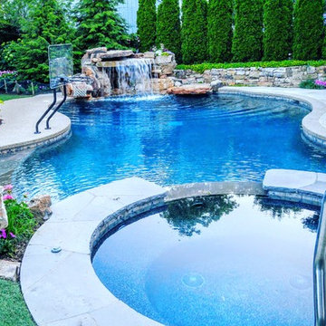 I designed a Pebble Tec World's Greatest Pool. Built by Barrington Pools, Inc.