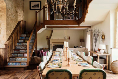 Inspiration for a contemporary dining room in Gloucestershire.