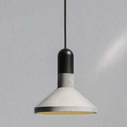 Bentu 'SHANG' Concrete Pendant Light-Black - Pendant Lighting