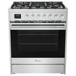 Empava - Empava 30" 5.0 cu. ft Slide-in Freestanding Single Oven Gas Range With 5 Sea - The Empava 30-Inch 5.0-Cubic Foot Single Oven Gas Range with The CSA Certified Is a Perfect Combination of Style and Practicality. The Exterior Features Stainless Steel Construction for Long-Lasting Durability, With the Color-Matched Handle and Knobs Combine, Constructing A Fashion Sense. The Gas Cooktops Feature Commercial-Grade Components (1x 18000-BTU/H, 1x 8800-BTU/H, 2x 6900-BTU/H, 1x 5000-BTU/H), The Power Burner Designed to Reach Maximum Temperatures Quickly as Well as a Simmer Burner for More Delicate, Controlled Heat. The Oven Function Includes Bake, Convection Bake, Broil, Delay Start. During Convection Cooking, The Fan Provides Hot Air Circulation Throughout the Oven. The Movement of Heated Air Around the Food Can Help to Speed Up Cooking by Penetrating the Cooler Outer Surfaces. Food Cooks More Evenly, Browning and Crisping Outer Surfaces While Sealing Moisture Inside. The Ergonomic Knobs and Triple Layer Tempered Glass That Add to The Eye-Catching Aesthetic of The Complete Exterior Design. During The Past Years, Gas Range by Empava Appliances Have Been a Very Popular Choice for Kitchen Upgrades and New Builds.