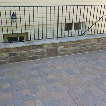 Patio and Stone Wall