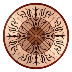 Oshkosh Designs - Versailles Wood Medallion, 36" Unfinished, 5/16" Thick - Floor Medallions And Inlays