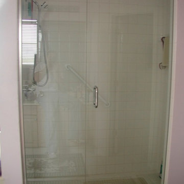 Pivot Door and Fixed Inline Panel