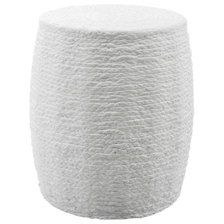 Resort White Accent Stool