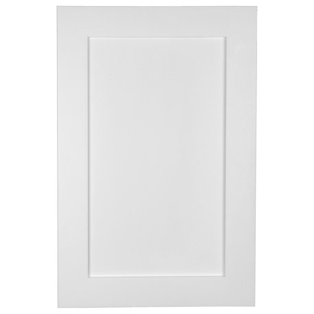 Fruitville Shaker Frameless Recessed Wood Medicine Cabinet, 14x42, White Enamel