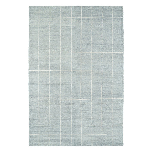 Kaleen Hand Woven Solitaire Glacier Bamboo Silk Rug, 5'x7'9
