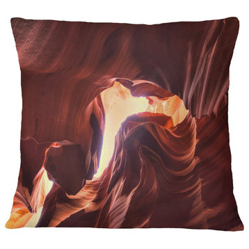 Stone Structures in Lower Antelope Canyon Photography Throw Pillow, 16"x16"