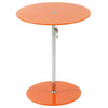 Radinka Side Table, Orange Printed Glass/Stainless Steel