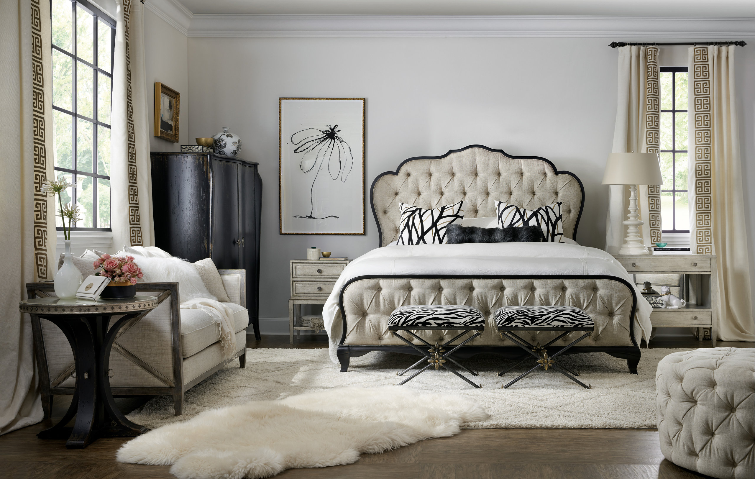 Hooker Furniture Sanctuary Sleigh Bed - Thumbnail 4