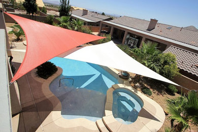 Inspiration for a modern pool remodel in Las Vegas