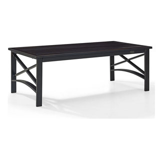 Crosley Furniture Kaplan Metal Patio Coffee Table in Oil Rubbed Bronze ...