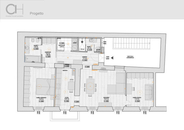 Midcentury Floor Plan by Chantal Forzatti architetto