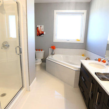 Dark Maple Shaker Bathroom Vanity