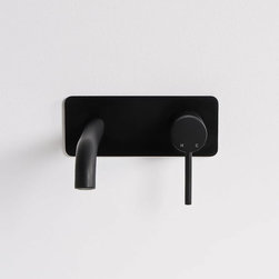LUSSO NOIR LUXE SERIES WALL MOUNTED BASIN MIXER TAP MATT BLACK - Products