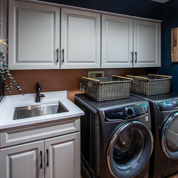 White Cabinetry in Laundry Room