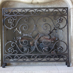 ACC-029 Custom Iron Fireplace Screens - Fireplace Screens