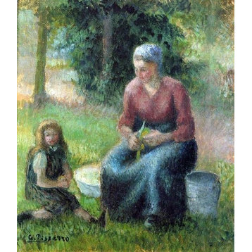 Camille Pissarro Peasant Woman and Her Daughter- Eragny Wall Decal