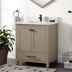 30" Radke Mahogany Vanity For Rectangular Undermount Sink - Shoreline Gray - Bathroom Vanities And Sink Consoles