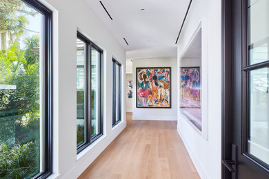 Hallway - contemporary hallway idea in Miami