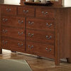 Vaughan-Bassett Appalachian Hardwood Simply Cherry 9-Drawer Dresser, Solid Che
