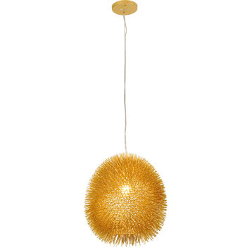 Urchin 1 Light Pendant in Gold