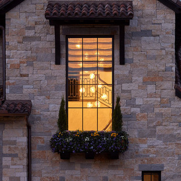 Custom Chandelier Seen From Exterior