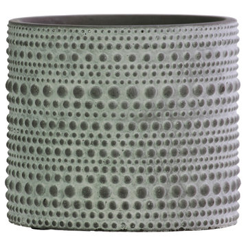 Urban Trends Terracotta Round Pot With Gray Finish 51904