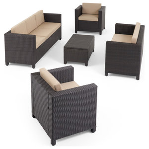 Oahu Outdoor Patio Furniture Sofa Sectional 7 Piece Set Tropical Outdoor Lounge Sets By Urban Furnishing